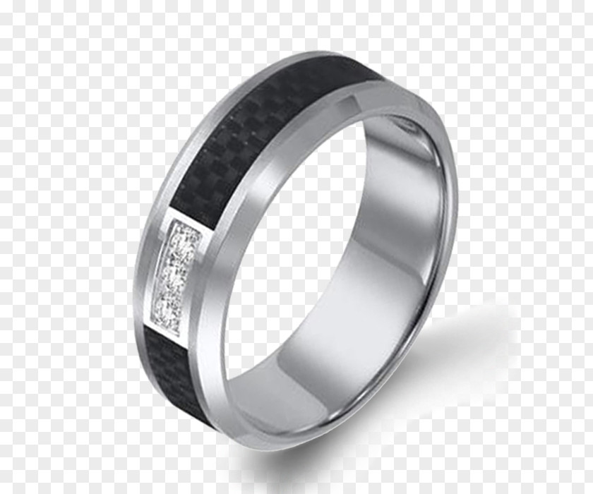 Tungsten Carbide Silver Wedding Ring Body Jewellery PNG