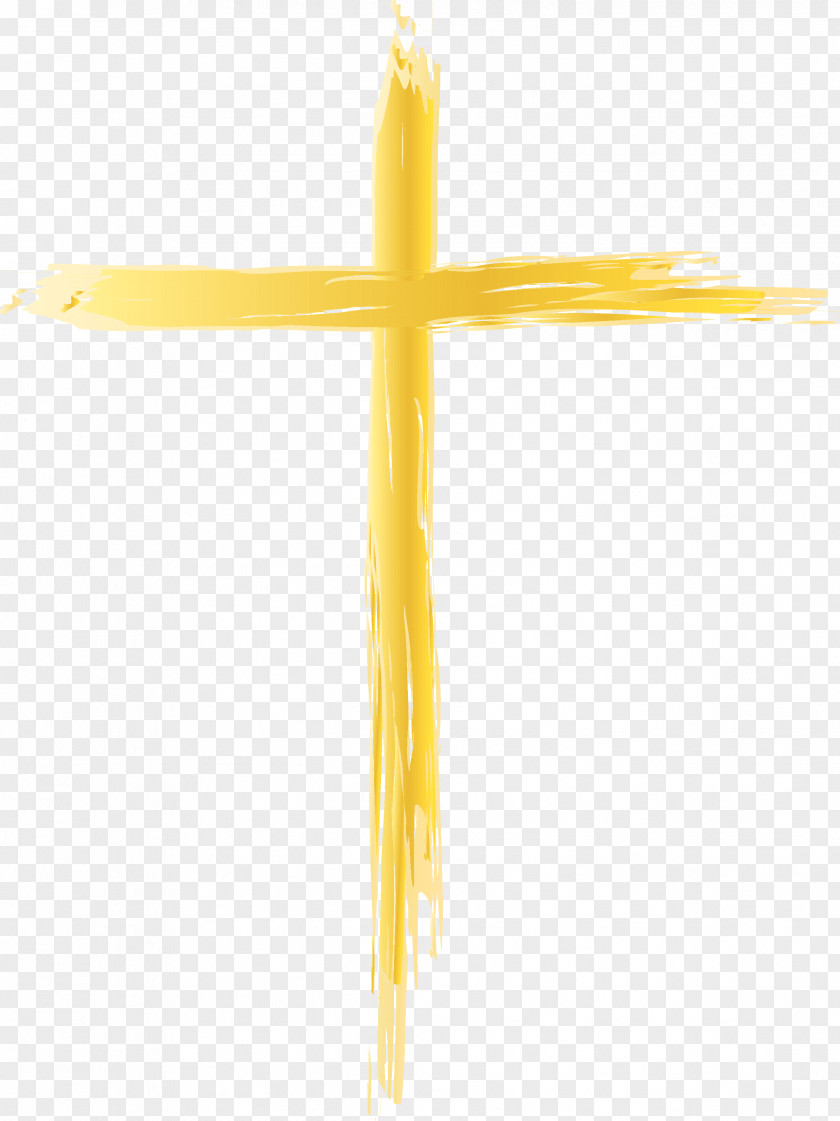 Thin Cross Cliparts Crucifix Yellow PNG
