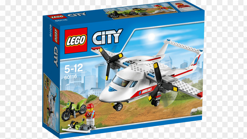 Airplane LEGO 60116 City Ambulance Plane Lego Toy PNG