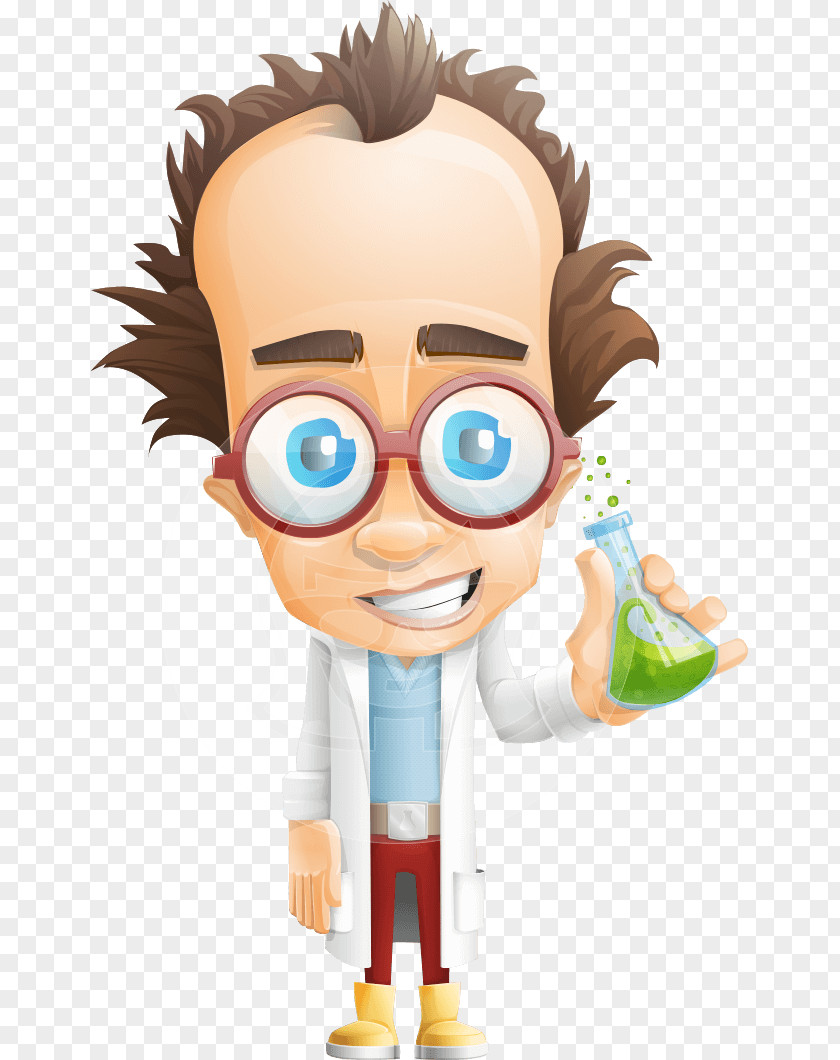 Mad Professor Cartoon Character Animation PNG