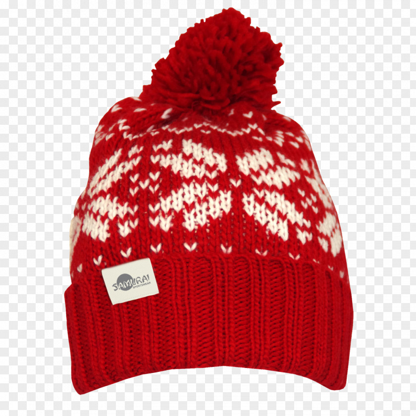 Red White Hat Knit Cap Beanie Christmas Gift PNG