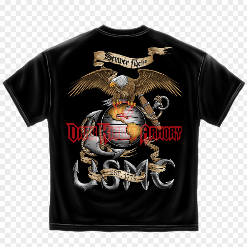 T-shirt United States Marine Corps Semper Fidelis Eagle, Globe, And Anchor PNG