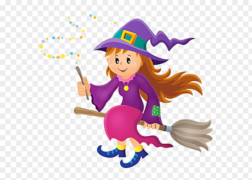 The Little Witch With Magic Wand In Cartoon Witchcraft Royalty-free PNG
