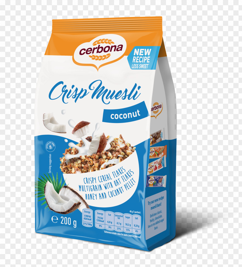 Coconut Flakes Muesli Breakfast Cereal Milk Honey Sugar PNG