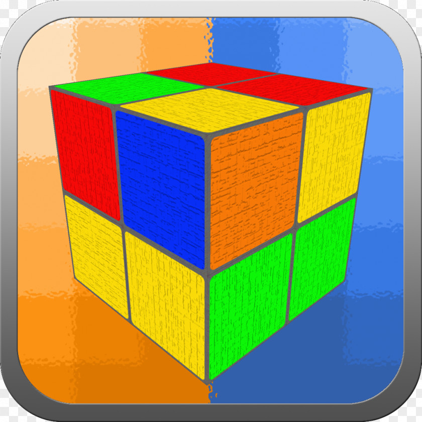 Hand Painted Color Rubik's Cube Toy Block Angle PNG