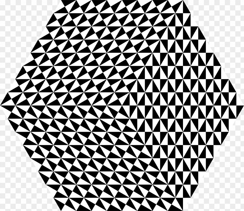 Black And White Penrose Triangle Drawing Tessellation Tiling PNG