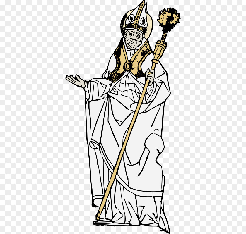 Catholic Bishop Pope Vector Graphics Clip Art Drawing PNG