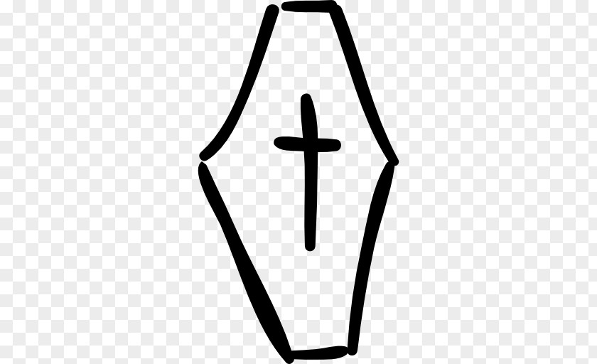Cross-shaped Drawing Coffin PNG