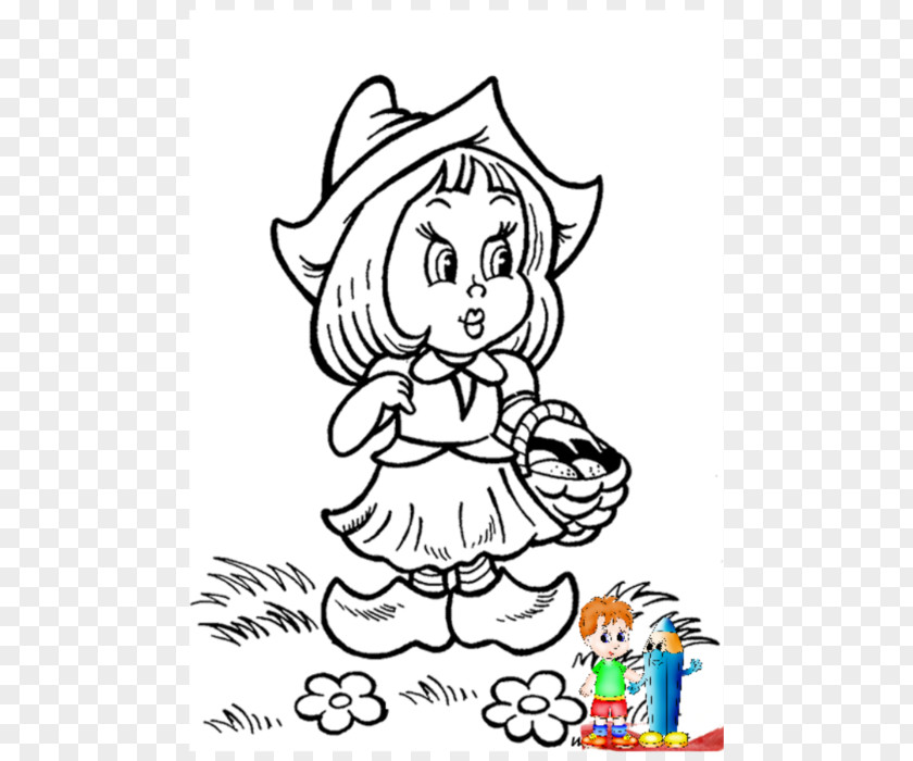 Little Red Riding Hood Wolf Mammal Fairy Tale Coloring Book PNG