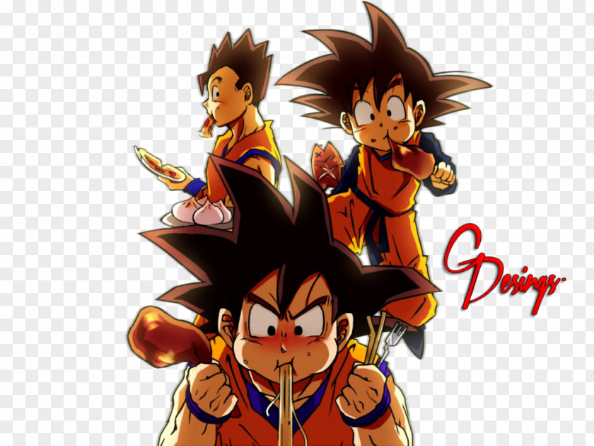 Goku Goten Gohan Vegeta Majin Buu PNG