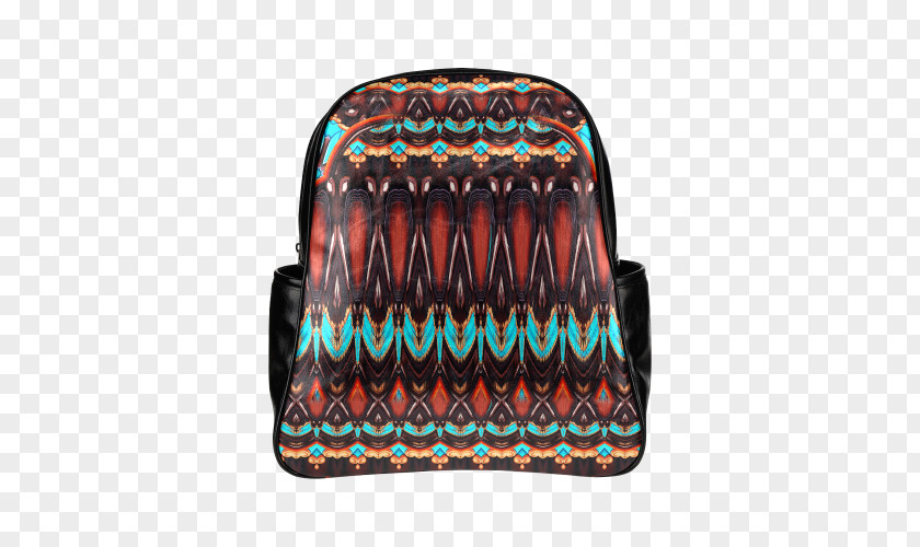 Multicolor Abstract Twisted Bag Teal PNG