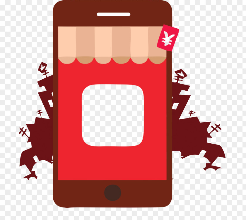 Red Mobile Phone Model Envelope Designer Information PNG