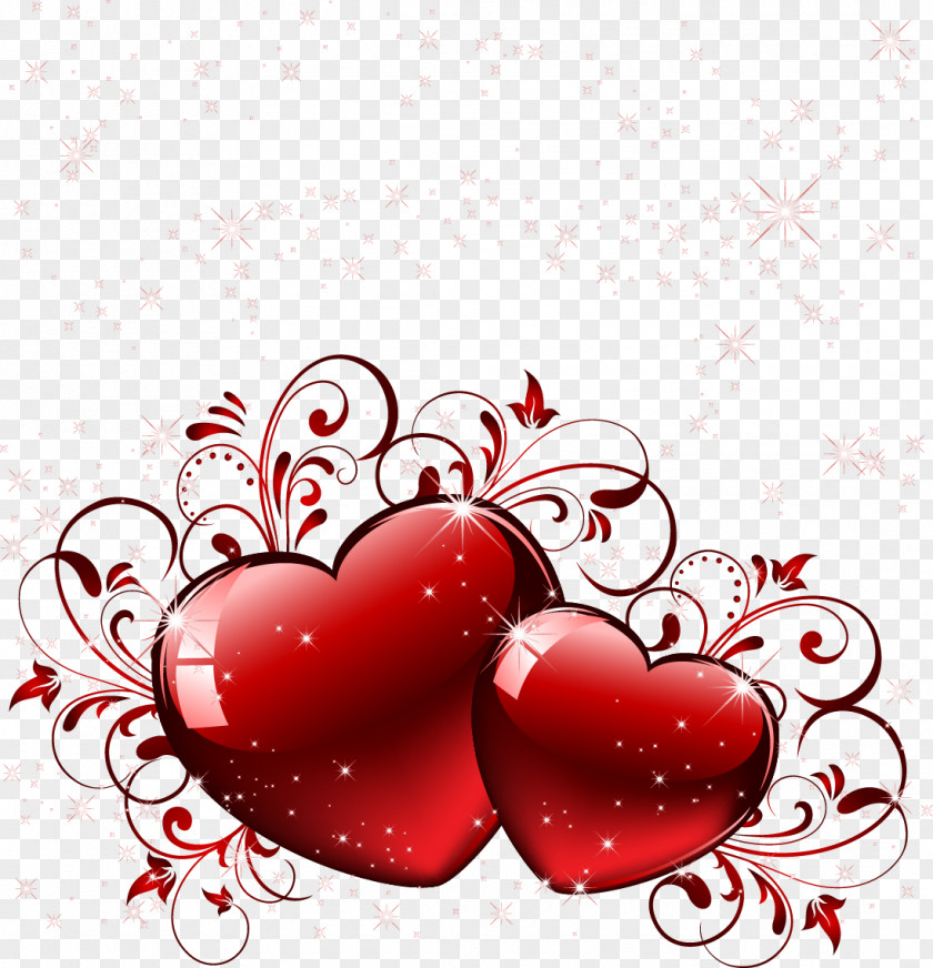 Vector Red Hearts Heart Love PNG