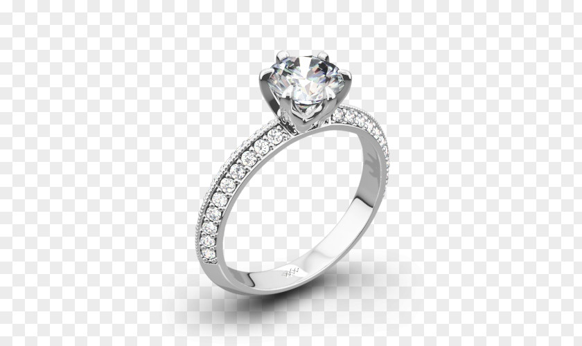 Gold Wire Edge Engagement Ring Diamond Cut Wedding PNG