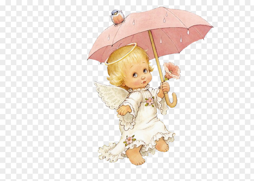 Angel Umbrella Infant Cherub Child Clip Art PNG