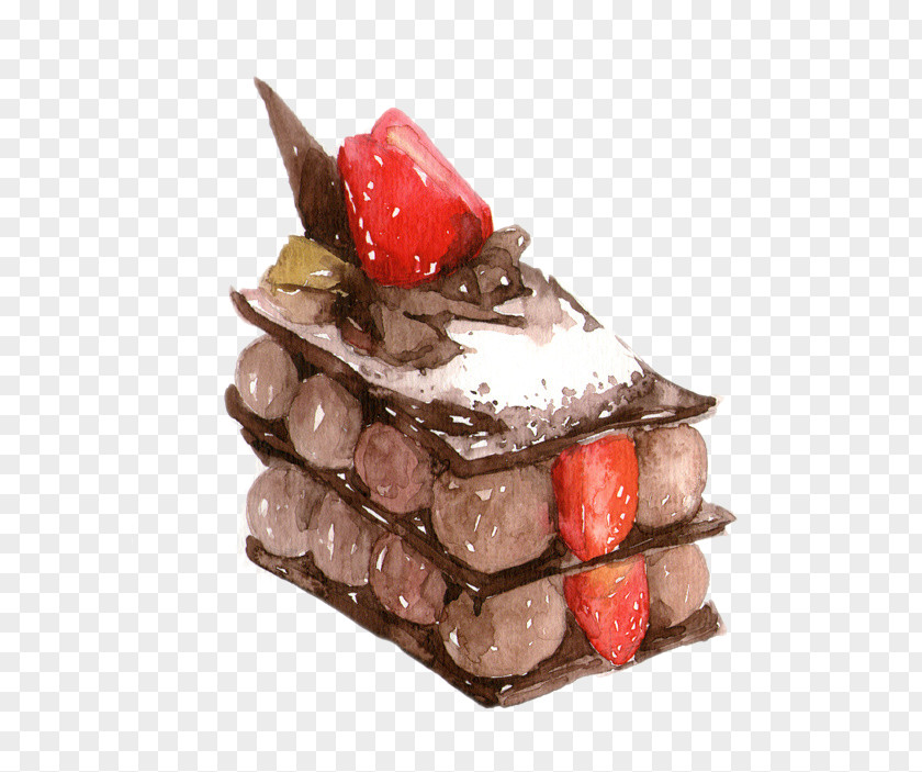 Chocolate Cake Dim Sum Food Dessert Illustration PNG