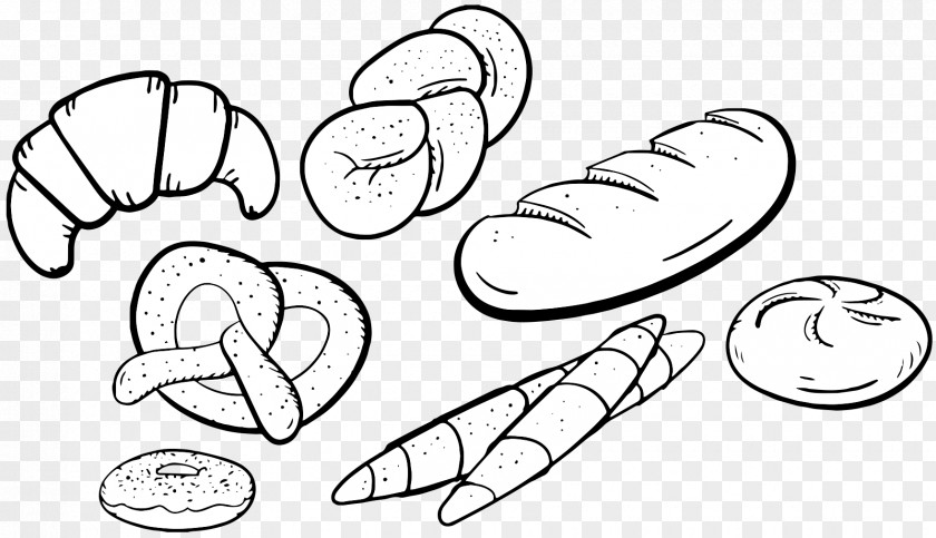 Ciabatta Burger Donuts Lidl Line Art Sketch PNG