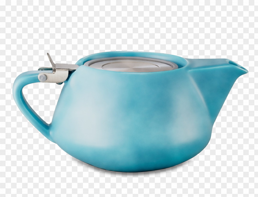 Drinkware Cup Blue Aqua Turquoise Kettle Teapot PNG