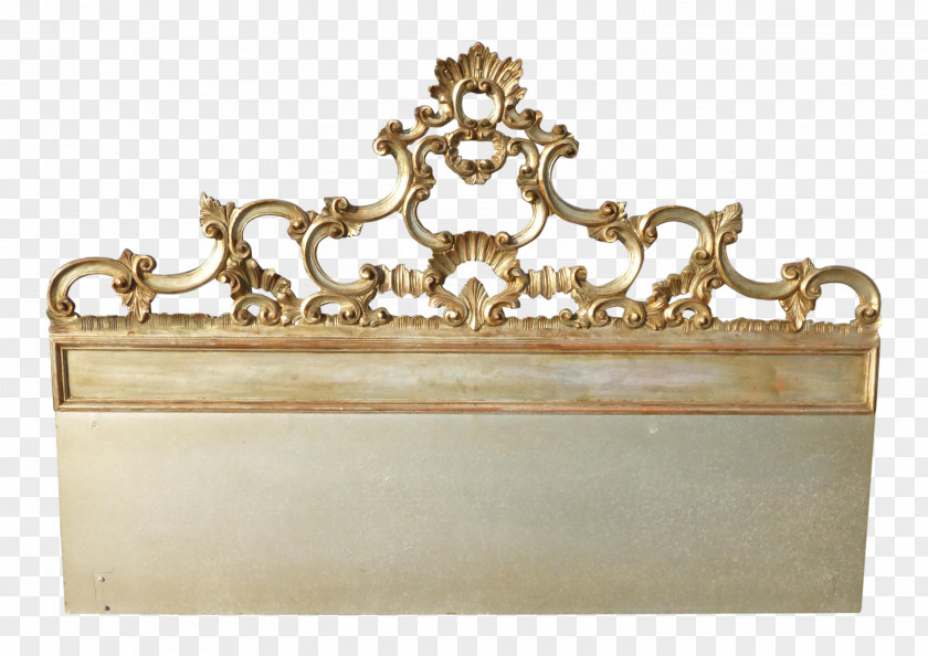 Headboard Silver Gold Chairish Rococo PNG