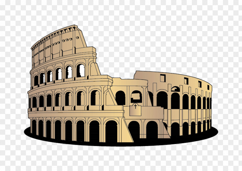 Hand-painted Roman Church Colosseum Ancient Rome Clip Art PNG