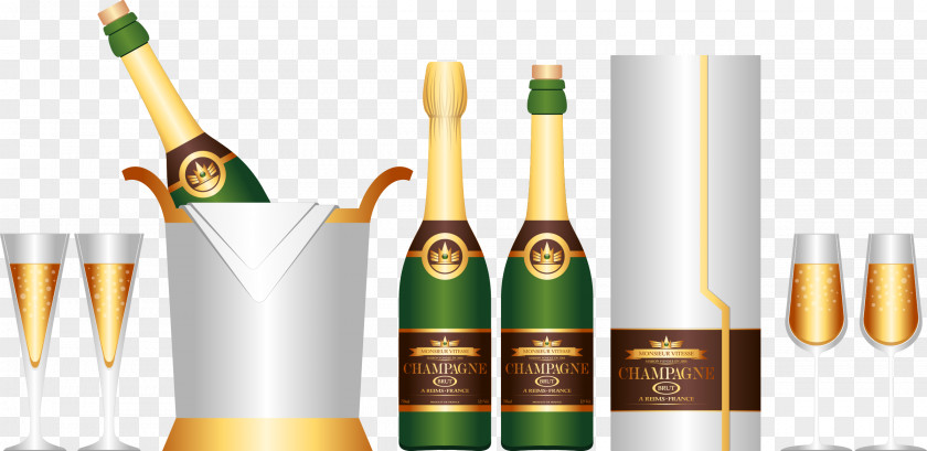 Champagne Bottle Red Wine Drink PNG