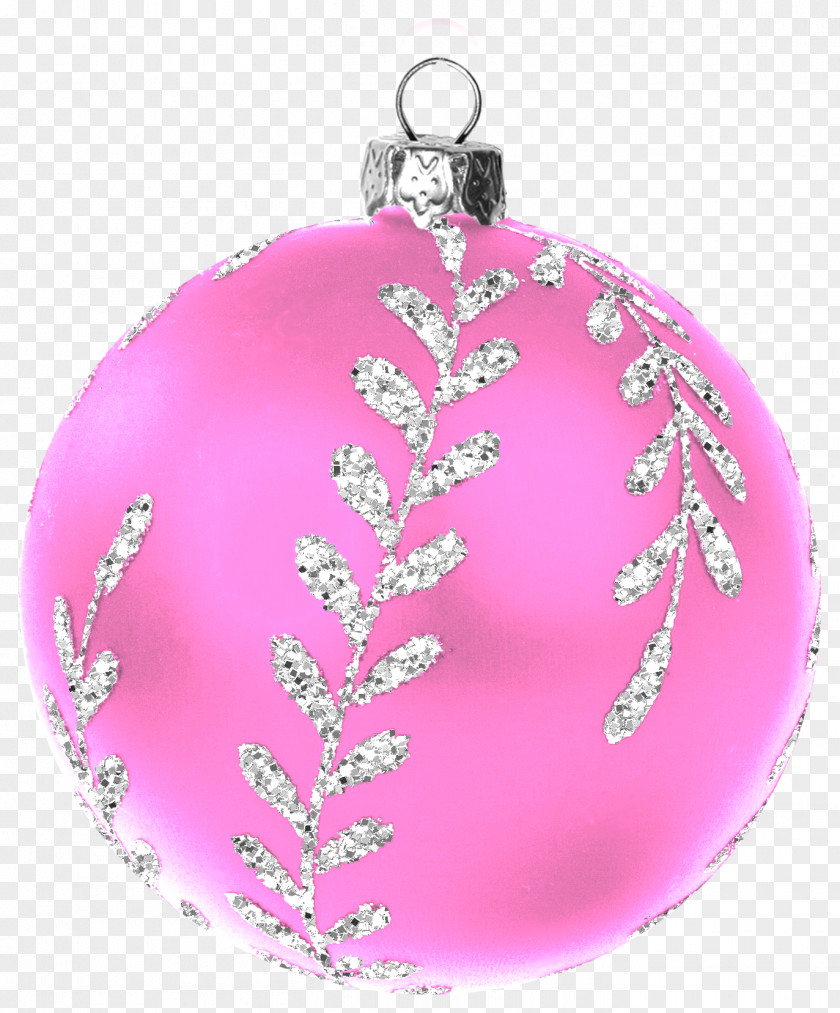 Christmas Ornament Pink M RTV PNG