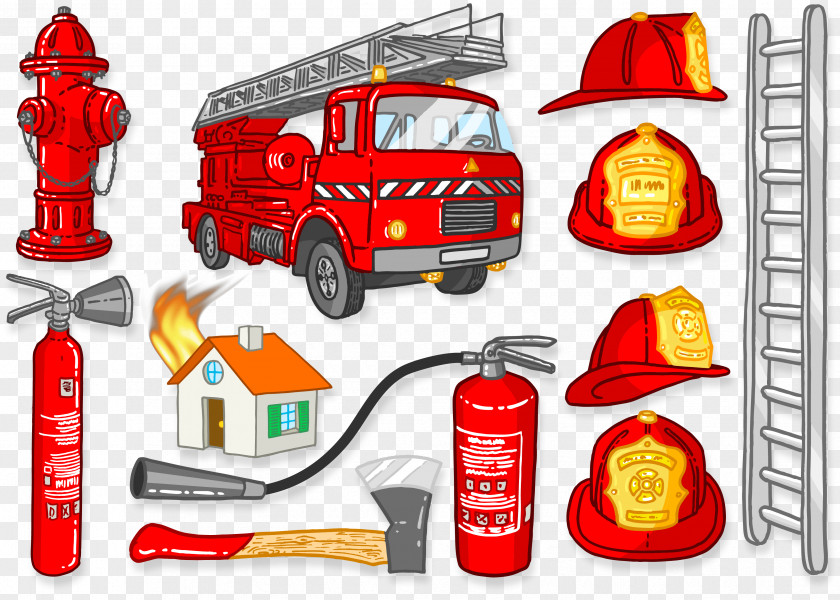 Fire Tools Firefighter Firefighting Engine Siren Clip Art PNG