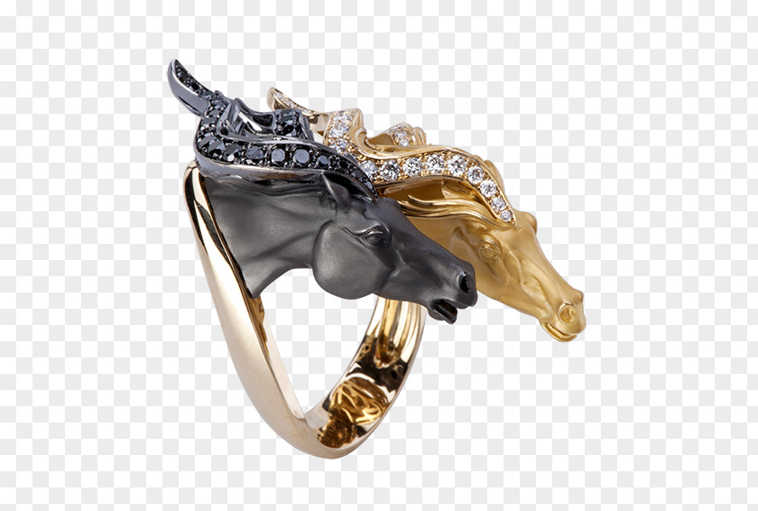 Horse Ring Gold Jewellery Diamond PNG