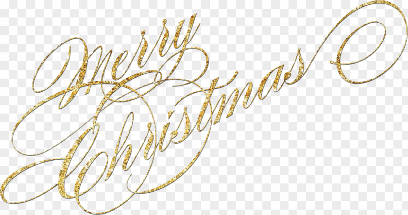 Gold Glitter Christmas Card Clip Art PNG