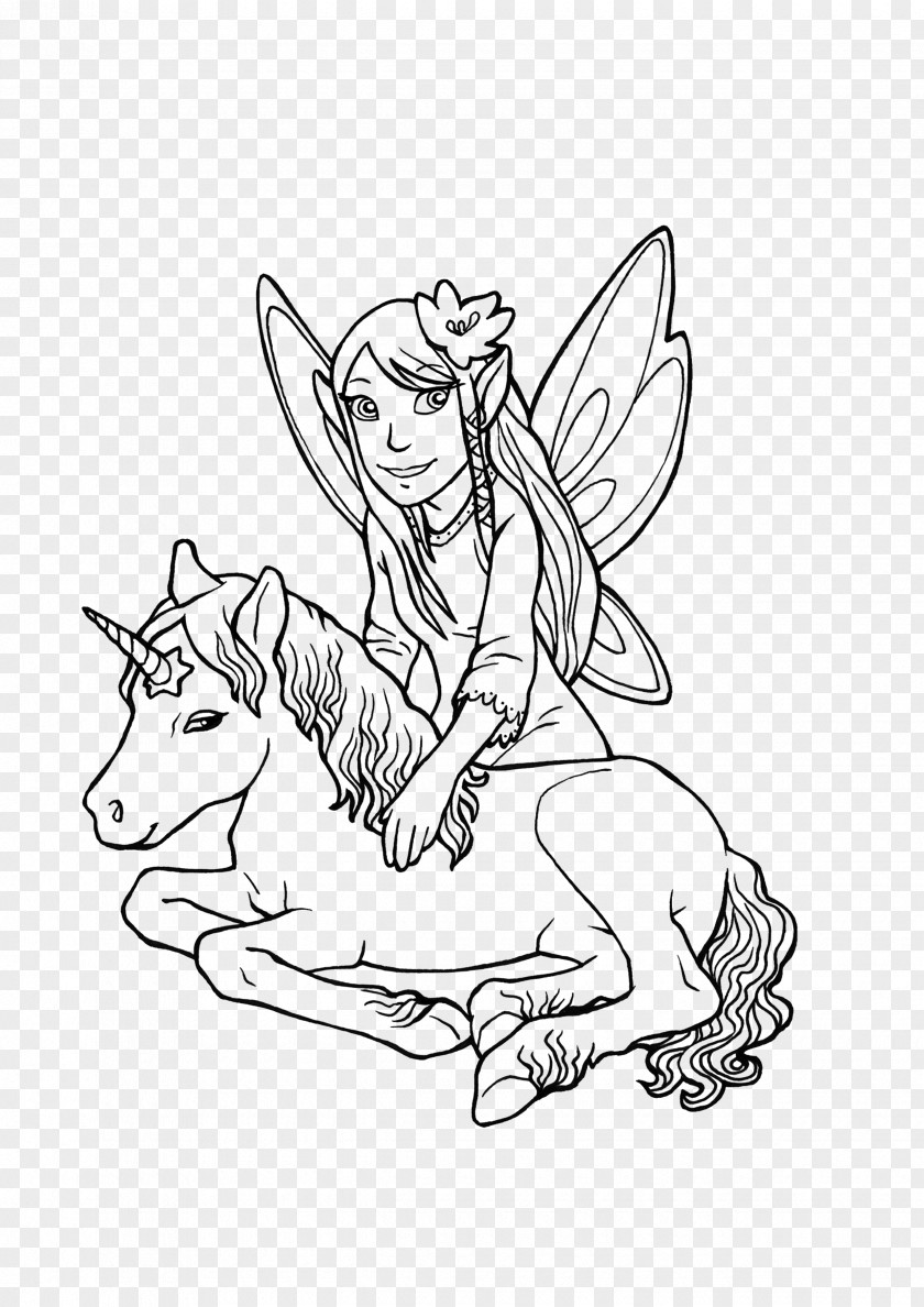Modern Cv Ausmalbild Fairy Elf Unicorn Legendary Creature PNG