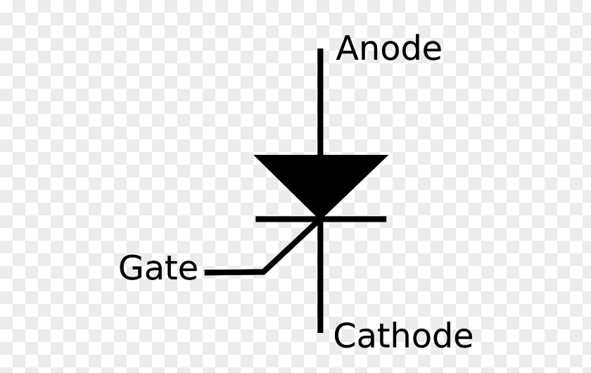 Symbol Silicon Controlled Rectifier Electronic Thyristor Wiring Diagram PNG