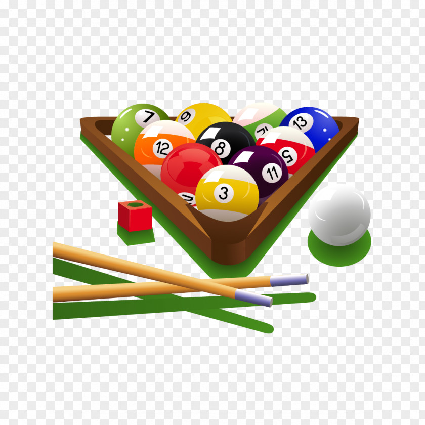 Vector Billiards And Club Cue Stick Billiard Table PNG