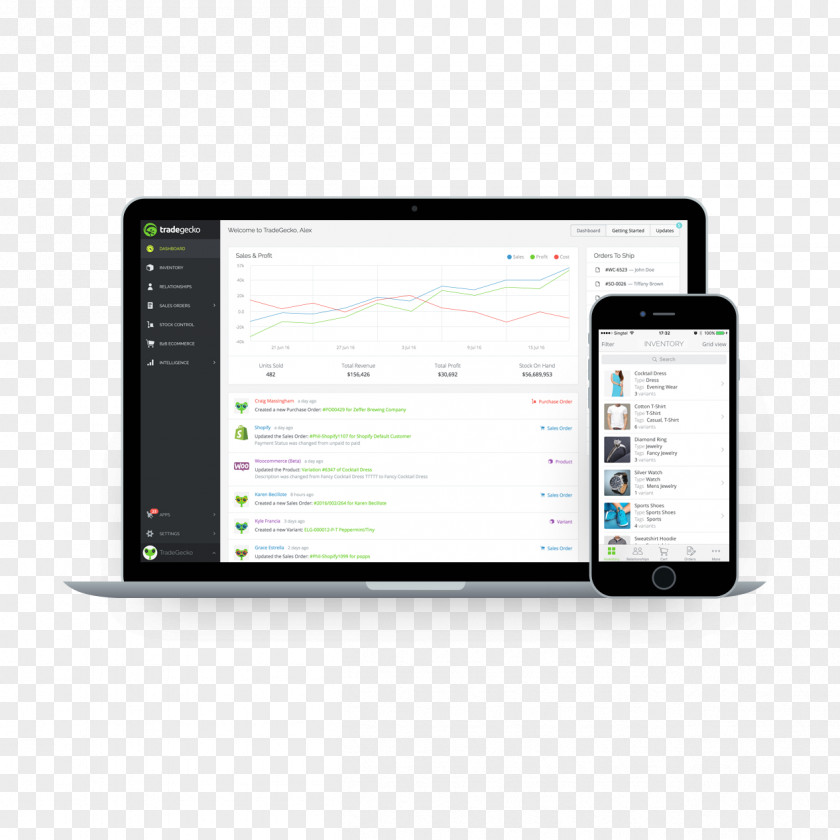Smartphone Computer Software TradeGecko Inventory Management Business PNG