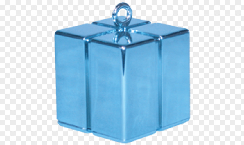 Blue Gift Box Gas Balloon Party Color PNG
