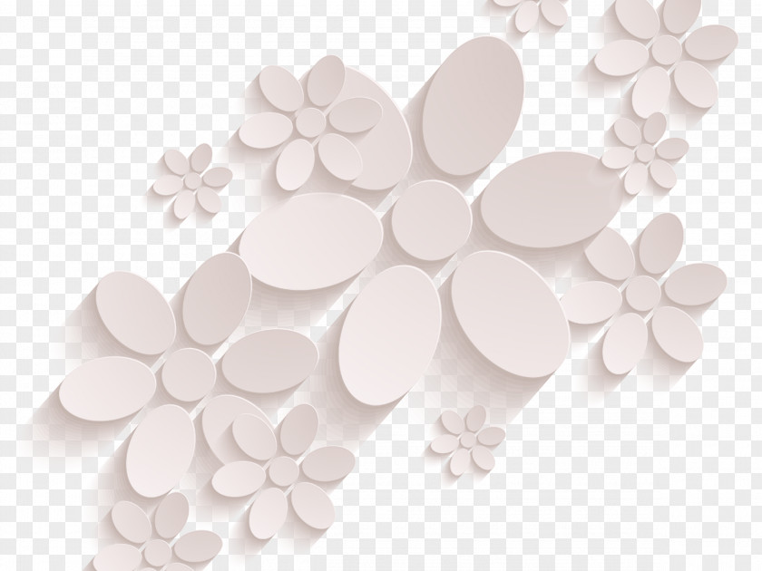 Dimensional Flowers Vector Relief Euclidean Flower Three-dimensional Space PNG