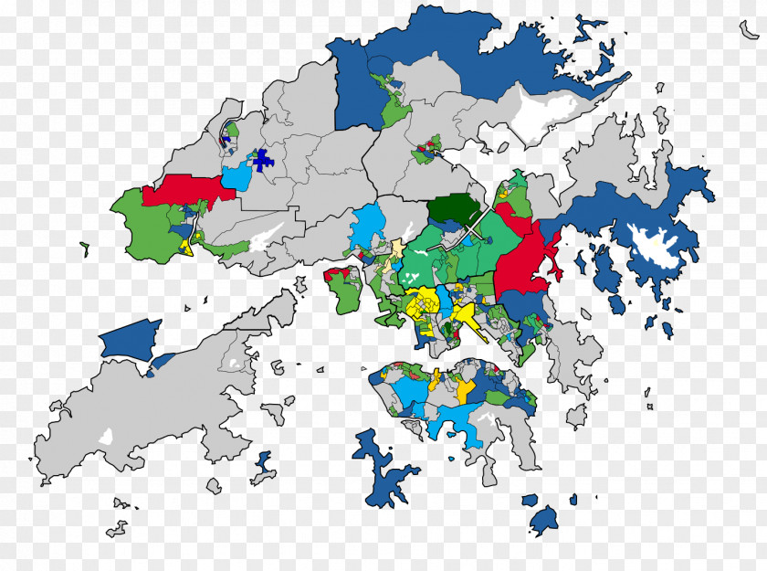 Map Hong Kong Local Elections, 2015 Sheng Kung Hui Blank Geography PNG