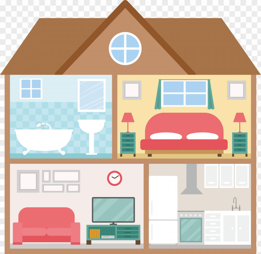 Modern Home Decor House Plan Euclidean Vector PNG