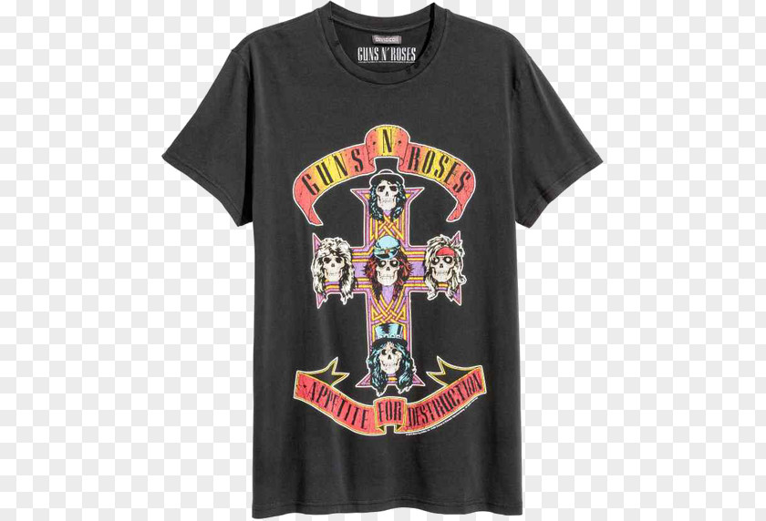 T-shirt Appetite For Destruction Guns N' Roses Album Cover PNG