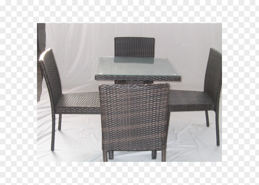 Table Chair Furniture Terrace Polyrattan PNG