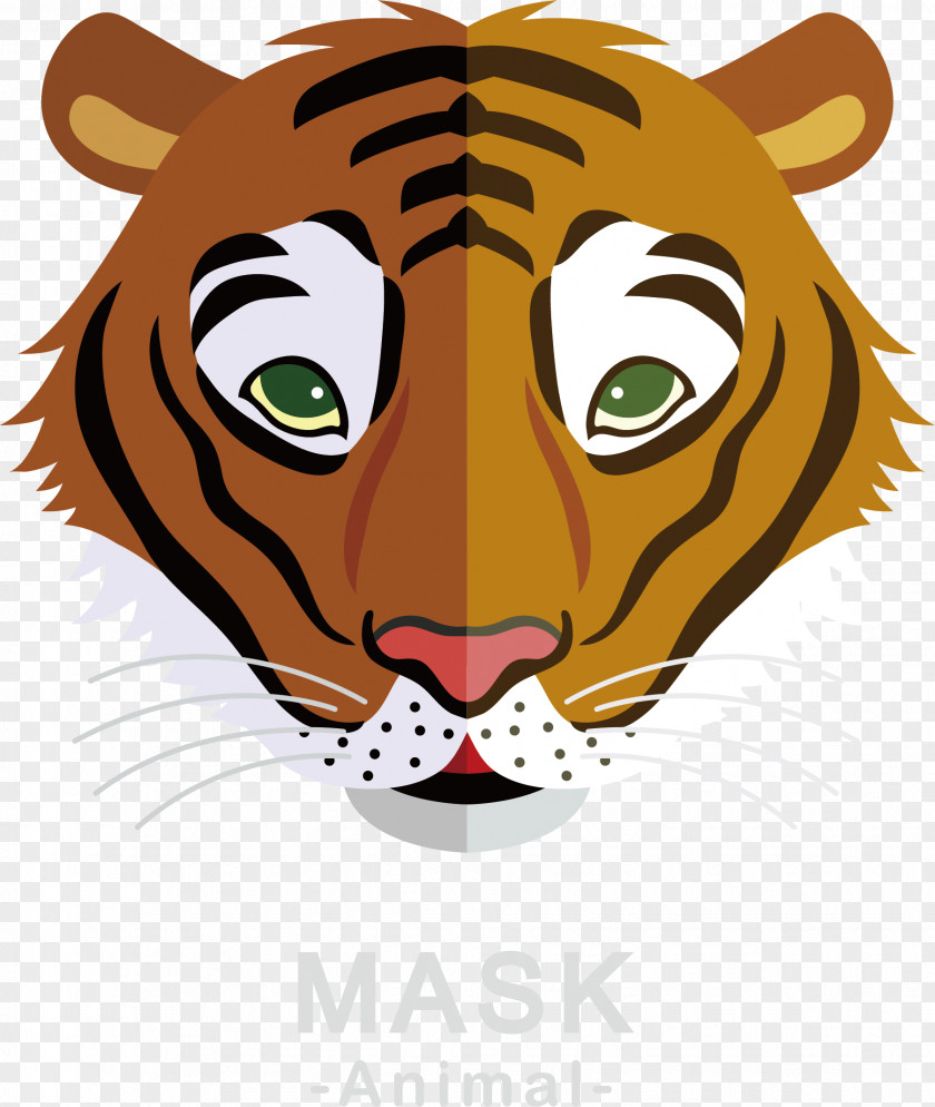 Vector Cute Tiger Euclidean Poster PNG