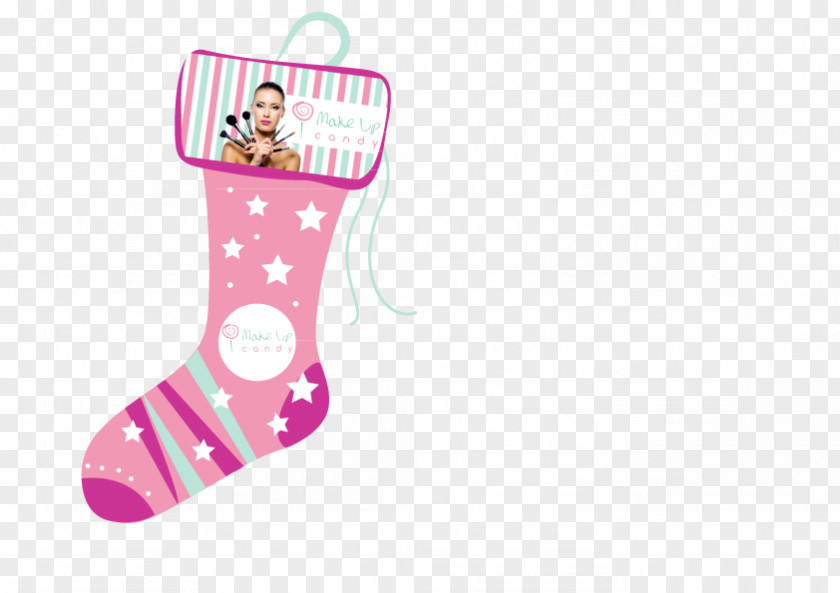 Cosmetics Poster Design Sock Christmas Stockings Shoe Pink M PNG