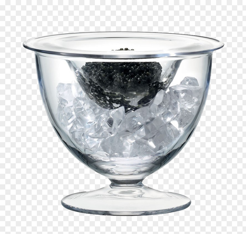Glass Sevruga Caviar Wine Bowl PNG