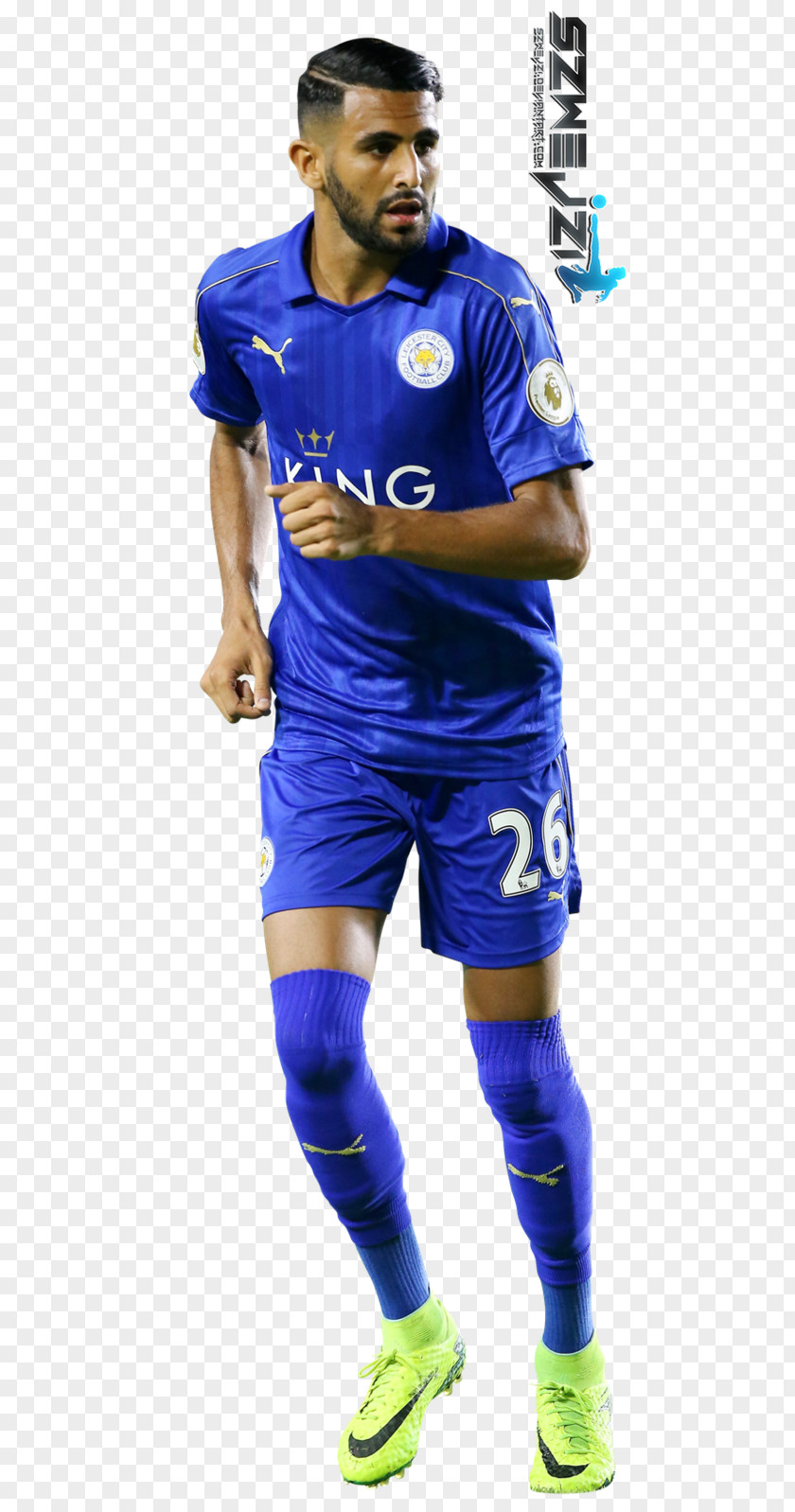 RIYAD MAHREZ Riyad Mahrez Soccer Player Leicester City F.C. Football Rendering PNG