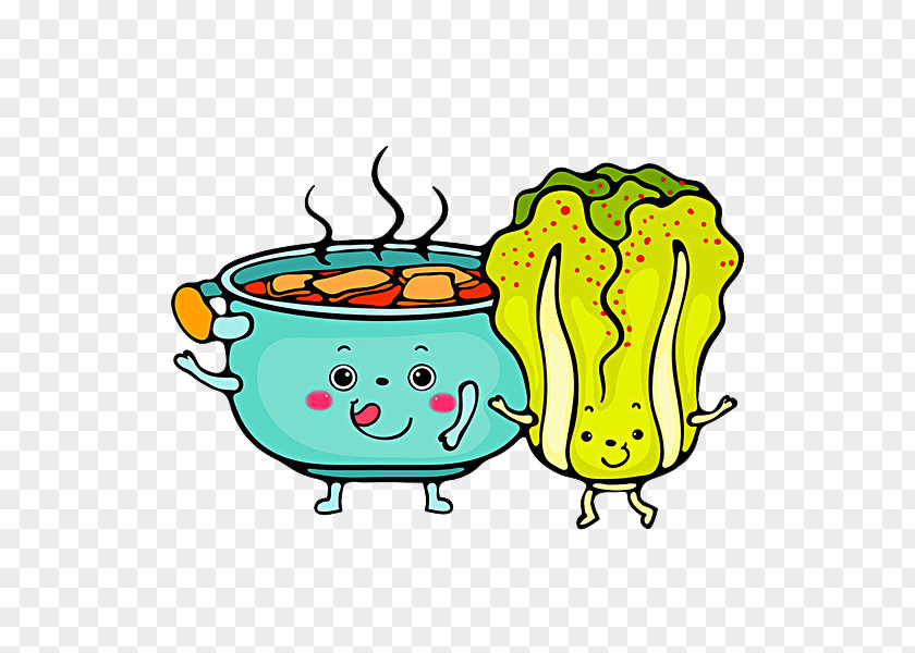 A Chinese Cabbage Hot Pot Kimchi-jjigae Illustration PNG