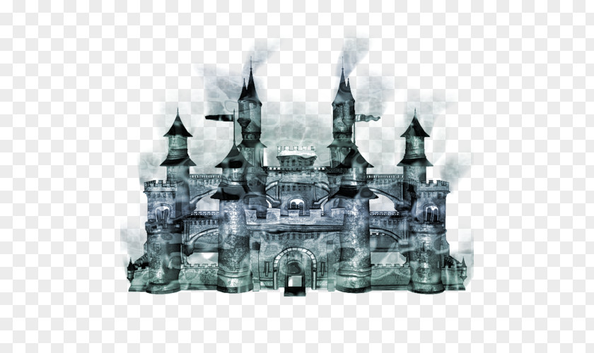 Hand Painted Church Image Painting Advertising Castle PNG