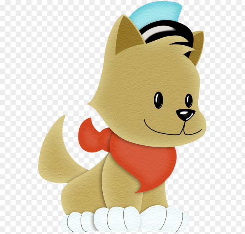 Hand-painted Decorative Cartoon Puppy Cat Train Dog Clip Art PNG