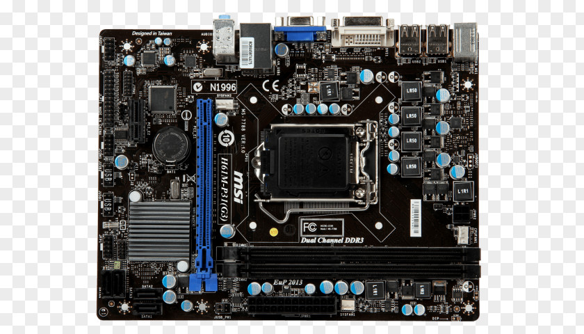 LGA 1155 Intel MicroATX MSI H61M-P31/W8 PNG