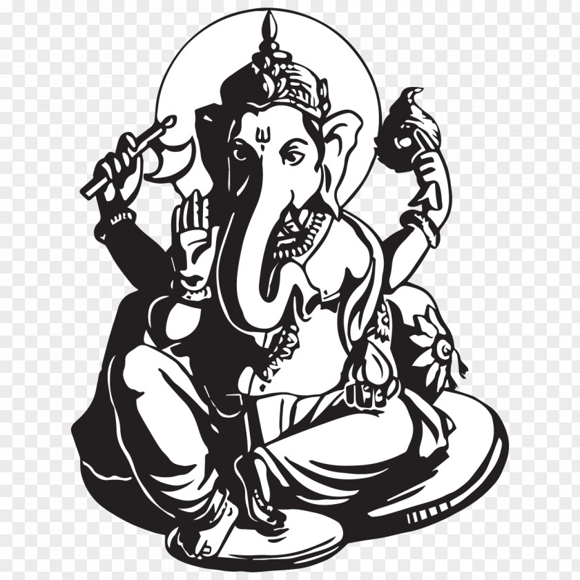 SHIVA Ganesha Wall Decal Canvas Drawing PNG