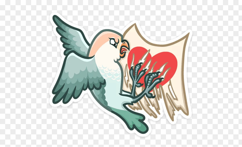 Bird Lovebird Sticker VKontakte Telegram Clip Art PNG