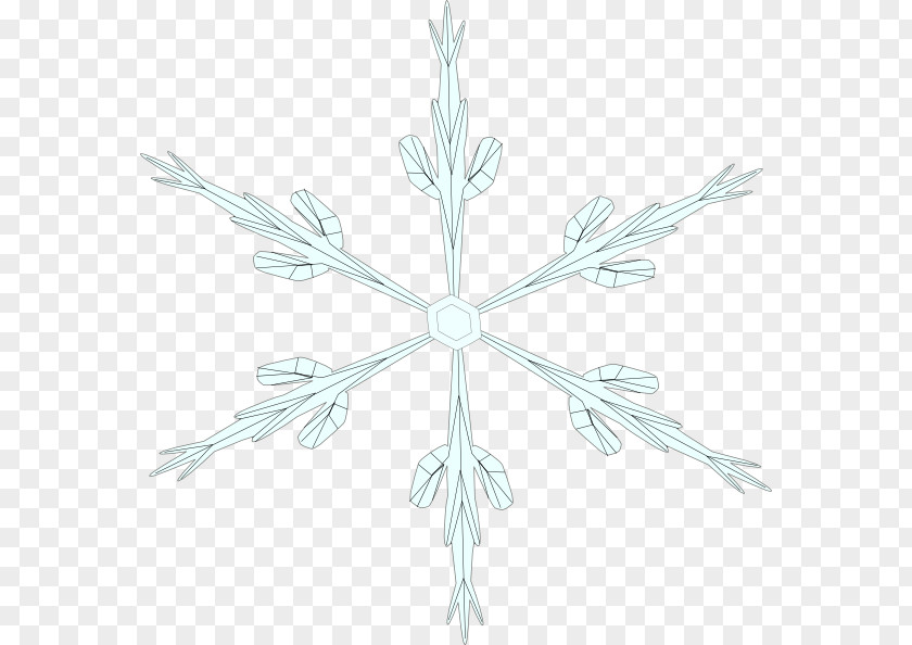 Fanshaped Snowflake Download Clip Art PNG